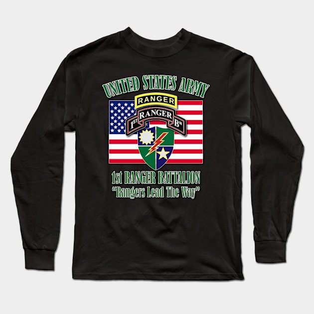 1st Ranger Battalion Long Sleeve T-Shirt by Relaxed Lifestyle Products